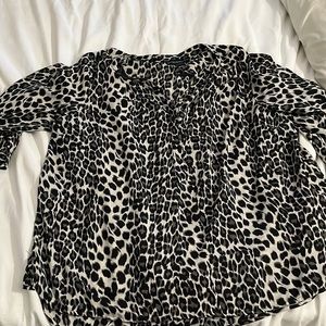 Cheetah sheer blouse
